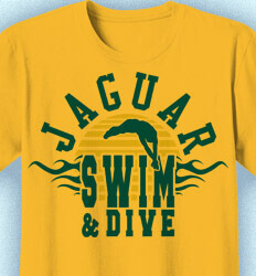 Swimming T-Shirt Designs - Sunset Swim Team - idea-146s1