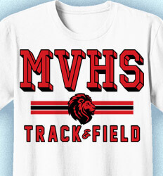 Track and Field Shirt Designs - Retro Macsot Stripe - idea-183r1