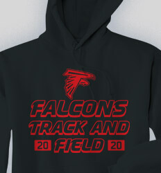 Track and Field Sweatshirts - Mascot Track and Field - idea-192m1