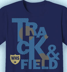 Track and Field T-shirts - Radiating - desn-37r1