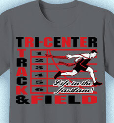 Track and Field T-shirts - Life in the Fastlane - idea-187l1