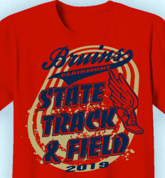 Track and Field T-shirts - State Track Oval - idea-186s1