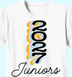 Custom Junior Class Shirts | Juniors 2027 - Triple Wave Juniors Design