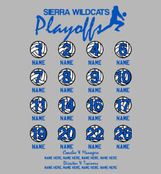 Volleyball Roster Designs - Volleyball Playoffs Roster - idea-225v1