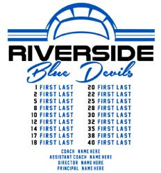Volleyball Roster Designs - Volley Stripe Roster - idea-221v1
