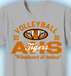 Volleyball T-Shirt Designs -Tiger Eye Classic - idea-14t2