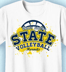 Volleyball T-Shirt Designs - Volley Splash - idea-212v1