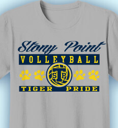 Volleyball T-Shirt Designs - Volleyball Pride Band - idea-229v1