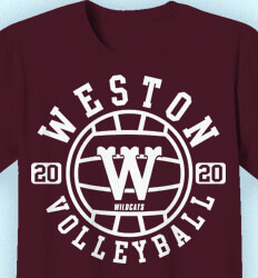 Volleyball T-Shirt Designs - Athletic Emblem - idea-145a4