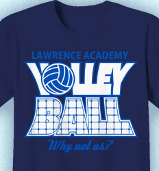 Volleyball T-shirts - Volleyball Net Letters - idea-206v1