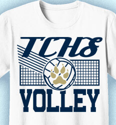 Volleyball T-shirts - Net Strike - idea-196n1