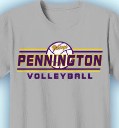 Volleyball Team Shirts - Stripe Ball - cool-899s2