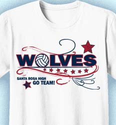 Volleyball Team Shirts - Declaration - desn-40f1