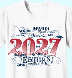 Senior Class of 2027 Shirt Designs | In the Mix with 2027 - Words 2 Design