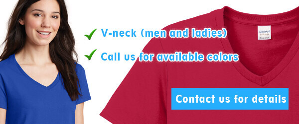 Ladies and Mens V-neck T-Shirts